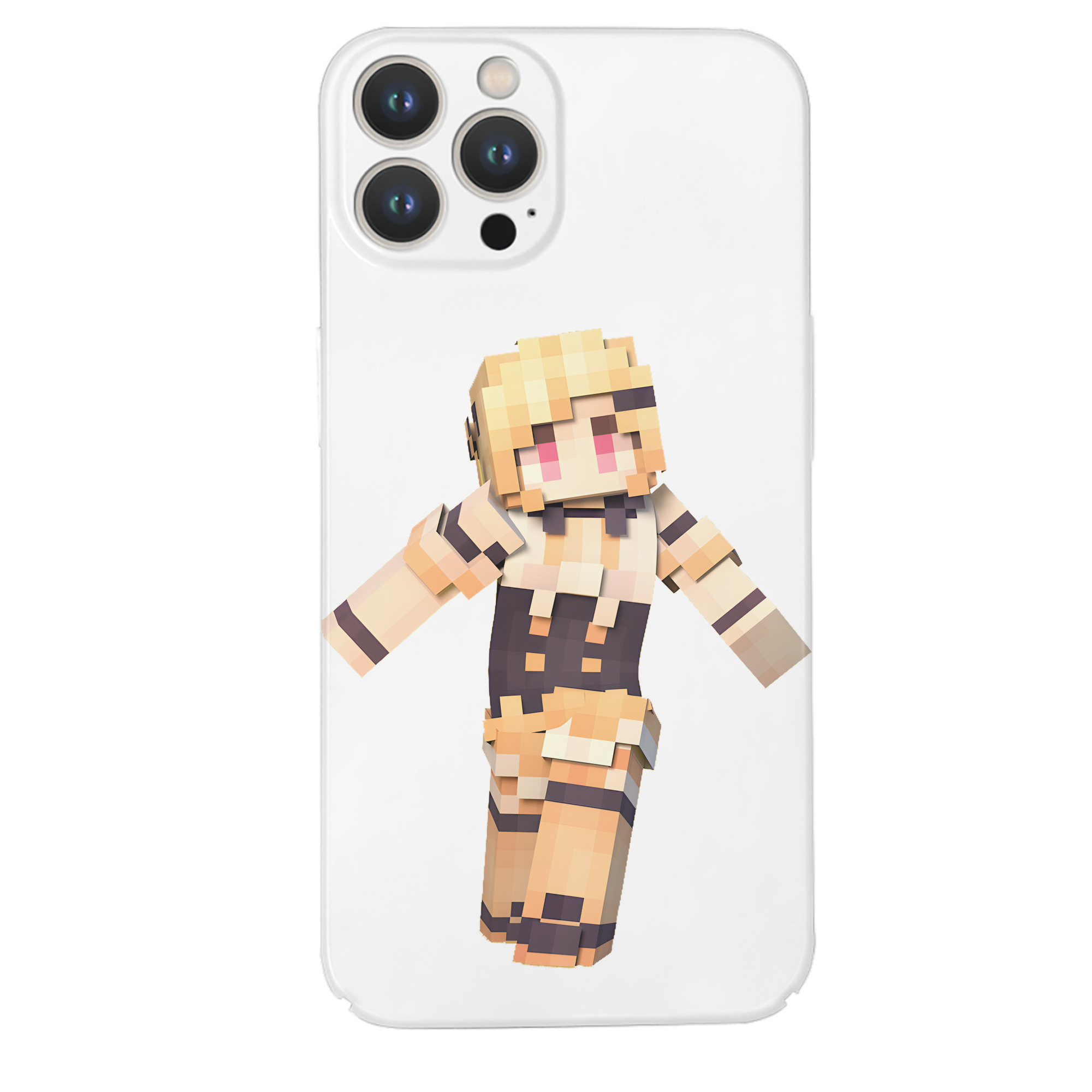 （画像用） マインクラフト ブロックの世界 Minecraft MC Block world 【iPhone 14シリーズ対応】ハードケース